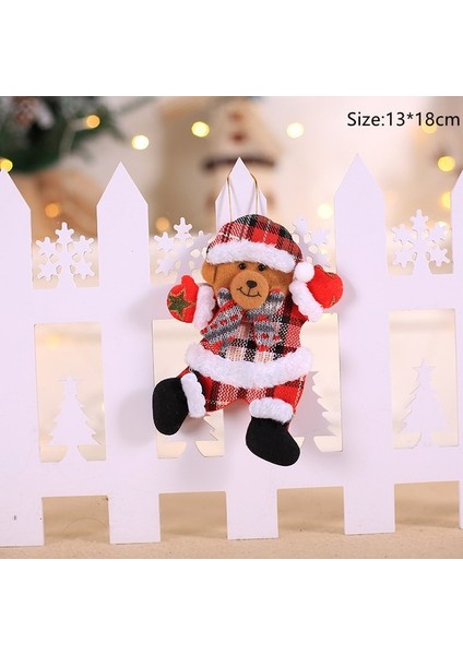 S8061 Ayı Noel Peluş Noel Baba Kardan Adam Elk Melek Bebek Noel Navidad Ağacı Süsler Ev Yeni Yıl Hediyeleri Için Noel Süslemeleri Oyuncak (Yurt Dışından)