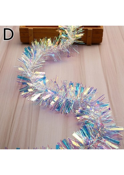 D 9 cm 2 M Altın Gümüş Tel Çelenk Tinsel Asılı Rattan Noel Ağacı Süs Dekorasyon Noel Düğün Doğum Günü Partisi Renkli Şerit (Yurt Dışından)