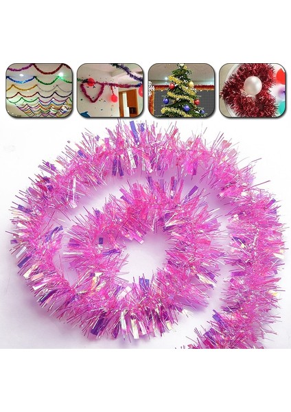 D 9 cm 2 M Altın Gümüş Tel Çelenk Tinsel Asılı Rattan Noel Ağacı Süs Dekorasyon Noel Düğün Doğum Günü Partisi Renkli Şerit (Yurt Dışından) modelleri