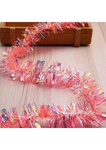 D 9 cm 2 M Altın Gümüş Tel Çelenk Tinsel Asılı Rattan Noel Ağacı Süs Dekorasyon Noel Düğün Doğum Günü Partisi Renkli Şerit (Yurt Dışından) fırsatları
