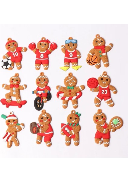 3-6pcs-Yeni Büyük 6/12 Adet Zencefilli Kurabiye Adam Noel Ağacı Süsler Asılı Kolye Noel Sevimli Komik Çocuk Hediye Navidad 2023 Ev Yeni Yıl 2024 Dekor (Yurt Dışından)