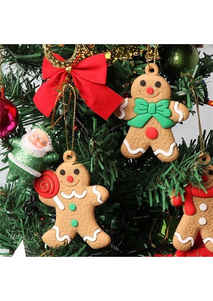 3-6pcs-Yeni Büyük 6/12 Adet Zencefilli Kurabiye Adam Noel Ağacı Süsler Asılı Kolye Noel Sevimli Komik Çocuk Hediye Navidad 2023 Ev Yeni Yıl 2024 Dekor (Yurt Dışından)