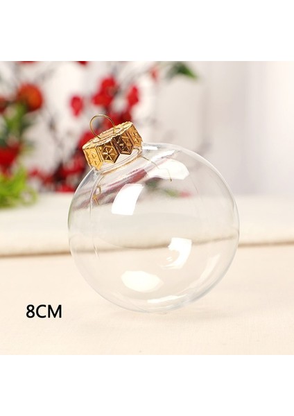 8 Cm-Altın 6/8/10 cm Şeffaf Noel Topu Plastik Biblo Temizle Doldurulabilir Noel Ağacı Asılı Süslemeleri Dıy Parti Yeni Yıl Süsleme (Yurt Dışından)