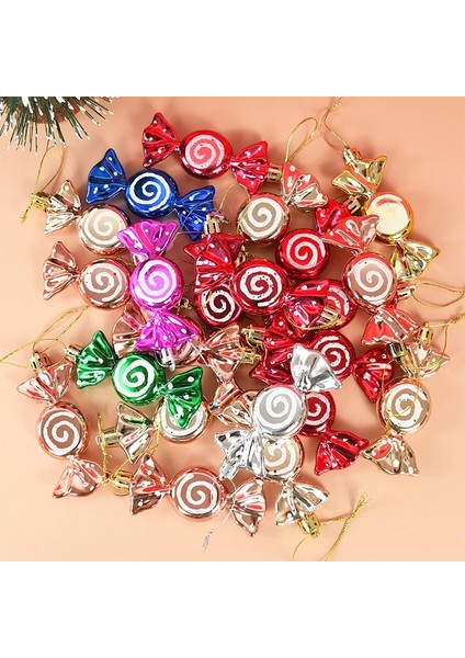 Şampanya Noel Şeker Kamışı Süslemeleri Noel Ağacı Askı Süsleri Koltuk Değneği Lolipop Kolye Ev Noel Yeni Yıl Navidad Hediyeler (Yurt Dışından)