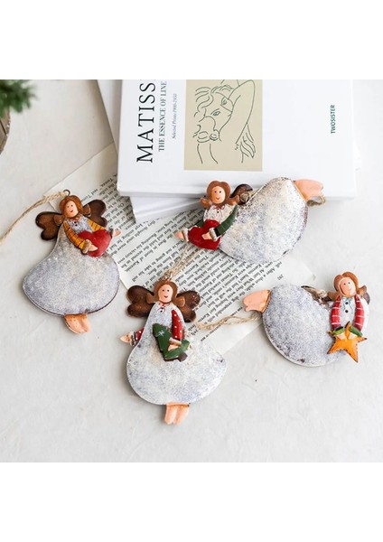 4.6x6.8cm-1pc 1pc Noel Melek Metal El Sanatları Hediye Kolye Beyaz Elbise Kız Asılı Dekorlar Damla Süsleme Parti Malzemeleri Festivali Aksesuarları (Yurt Dışından) fırsatları