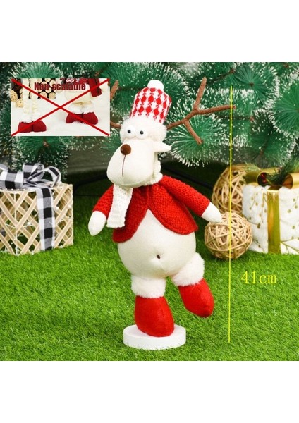 391-1 1 Adet Büyük Boy Noel Bebek Geri Çekilebilir Noel Baba Kardan Adam Elk Noel Figürleri Noel Dekorasyon Çocuk Için Hediye Noel Ağacı Süsleme (Yurt Dışından)
