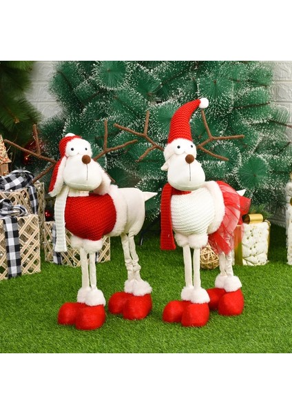 391-1 1 Adet Büyük Boy Noel Bebek Geri Çekilebilir Noel Baba Kardan Adam Elk Noel Figürleri Noel Dekorasyon Çocuk Için Hediye Noel Ağacı Süsleme (Yurt Dışından)