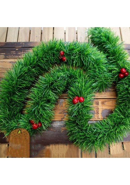 2m Kırmızı Yay ile 2m Yeşil Noel Ağacı Dekorasyon Şerit Çelenk Noel Ağacıbar Üstleri Süsler Noel Tinsel Çim Halkası Aile Birleşimi Partisi (Yurt Dışından) fırsatları