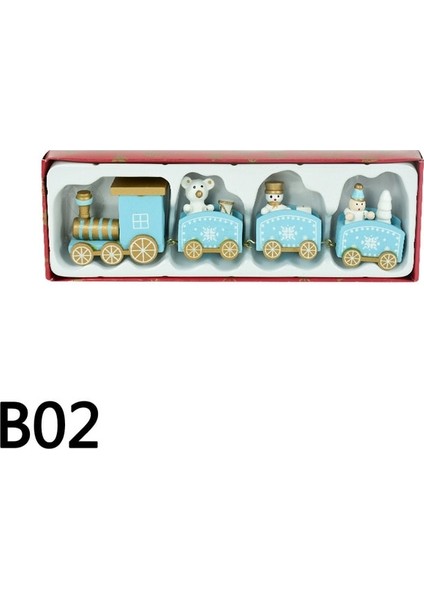 B02 Noel Ahşap Tren Süsleme Sevimli Boyalı Oyuncak Tren Noel Baba Kardan Adam El Sanatları Yeni Yıl Noel Partisi Dekoru Çocuklar Için Hediyeler (Yurt Dışından) fiyatları