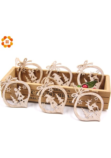 6 Adet Yuvarlak Kuş 6 Adet/grup Vintage Hollow Noel Hediyesi Ahşap Kolye Süsler Ahşap El Sanatları Noel Ağacı Süsler Süslemeleri Çocuk Oyuncakları Hediyeler (Yurt Dışından)