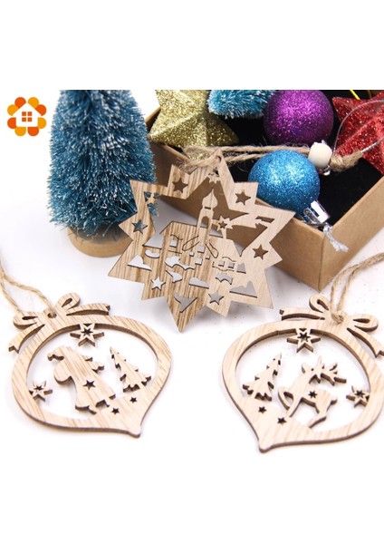 6 Adet Yuvarlak Kuş 6 Adet/grup Vintage Hollow Noel Hediyesi Ahşap Kolye Süsler Ahşap El Sanatları Noel Ağacı Süsler Süslemeleri Çocuk Oyuncakları Hediyeler (Yurt Dışından)