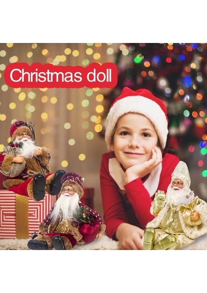 15X33 cm A 2021 Noel Yeni Yıl Noel Baba Oturan Noel Büyük Bebek Kumaş Çocuk Oyuncakları Hediye Noel Süslemeleri Ev Masa Süsleme (Yurt Dışından) fırsatları