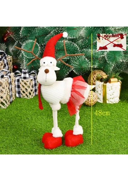 391-6 1 Adet Büyük Boy Noel Bebek Geri Çekilebilir Noel Baba Kardan Adam Elk Noel Figürleri Noel Dekorasyon Çocuk Için Hediye Noel Ağacı Süsleme (Yurt Dışından)