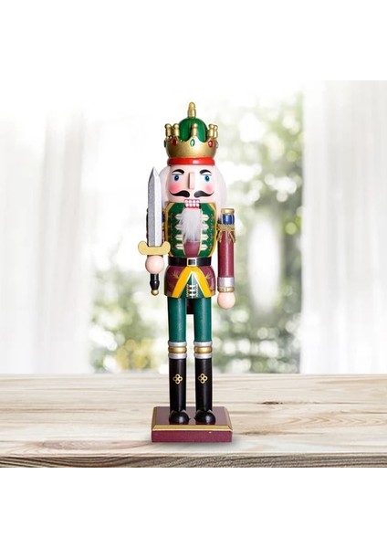 C 30 cm 30/38 cm Noel Fındıkkıran Asker Bebek Ahşap Vintage Kukla Yaratıcı El Sanatları Hediye Noel Süslemeleri Ev Süsleme (Yurt Dışından)