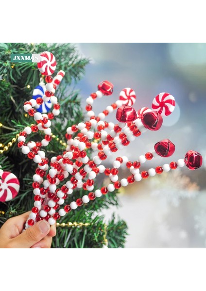 Şeker 4 Paket Şeker Kamışı Noel Dekorasyon Bells Lolipop Kolye Ağacı Noel Süsleri Ev Dekor Noel Hediyeleri Navidad Parti Malzemeleri (Yurt Dışından)