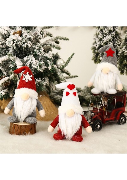 Green1 Noel Yüzü Olmayan Gnome Noel Baba Bebek Noel Ağacı Asılı Süsleme Dekorasyon Ev Kolye Hediyeler Süsler Parti Malzemeleri (Yurt Dışından) indirimleri