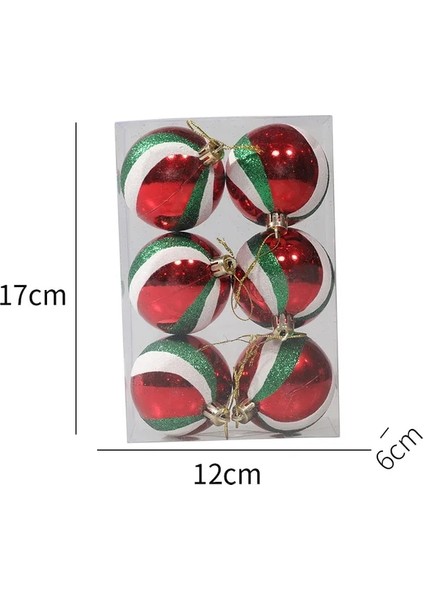 G-Kırmızı Yeşil Şerit Noel Süsleri Kutulu Koltuk Değneği Seti Şeker Saçağı Noel Topu Noel Ağacı Ev Dekorasyon Yeni Yıl 2023 Noel Navidad Dekor (Yurt Dışından)