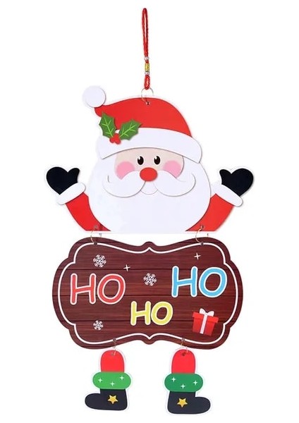 B01 Merry Christmas Kapı Askı Süsleri Kolye Noel Baba Kardan Adam Banner Tatil Yeni Yıl Partisi Dekorasyon Navidad Çocuklar Hediye (Yurt Dışından)