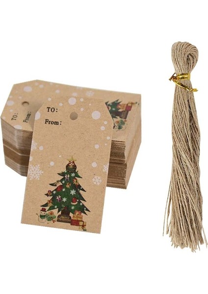 R01 100 Adet Noel Hediye Kartı Etiketi Noel Baba Merry Christmas Etiketleri Mevcut Ambalaj Dekor Yeni Yıl Noel Süsleme Kraft Kağıt (Yurt Dışından) modelleri