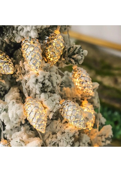 Şerit 3m 20LED 10/20 LED Yeni Noel Altın Suni Çam Kozalağı Işık Dize Noel Peri Işıklar Dize Parti Dekor Noel Ağacı Kolye 2022 Navidad (Yurt Dışından) fiyatları