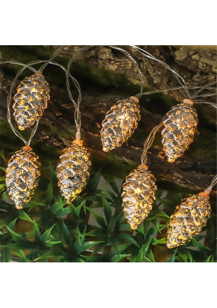 Şerit 3m 20LED 10/20 LED Yeni Noel Altın Suni Çam Kozalağı Işık Dize Noel Peri Işıklar Dize Parti Dekor Noel Ağacı Kolye 2022 Navidad (Yurt Dışından) modelleri