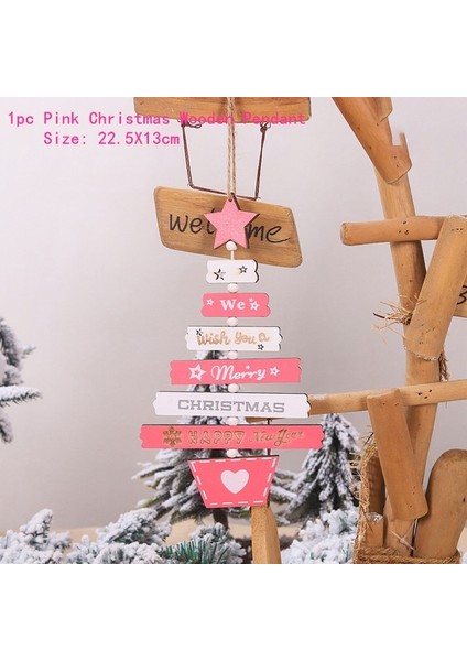 Pembe 2022 Yeni Yıl Hediyeleri Doğal Noel Kardan Adam Elk Ahşap El Sanatları Navidad Süs Noel Noel Ağacı Dekorasyon Ev Için Ahşap Kolye (Yurt Dışından)