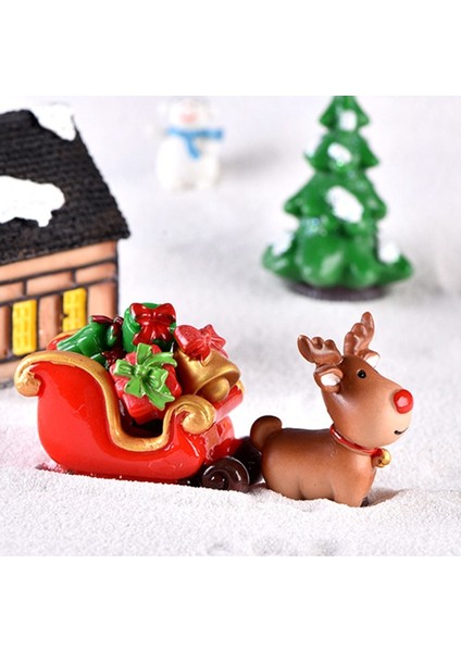STYLE14 Mini Noel Tren Süs Noel Dekorasyon Ev Için Noel Baba Hediye Oyuncaklar El Sanatları Masa Deco Navidad Noel 2021 Yeni Yıl (Yurt Dışından)