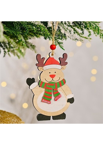Elk 11X7 cm Noel Kolye Noel Ağacı Süsleri Asılı Metal Süsler Dıy Noel Baba Kardan Adam Parti Çocuk Oyuncakları Hediye Noel Yeni Yıl 2022 (Yurt Dışından)