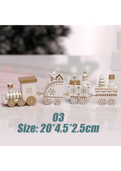 03 Merry Christmas Ahşap Tren Süs Noel Süslemeleri Ev Için Noel Noel Baba Hediye Çocuklar Için Yeni Yıl Noel Partisi Dekoru (Yurt Dışından)
