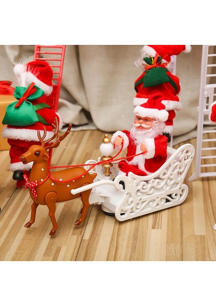 F Tipi Pil Yok Noel Elektrikli Noel Baba Tırmanma Merdiveni Peluş Bebek Yaratıcı Müzik Baba Noel Çocuk Oyuncak Hediye Yeni Yıl Dekorasyon 2023 (Yurt Dışından) fırsatları