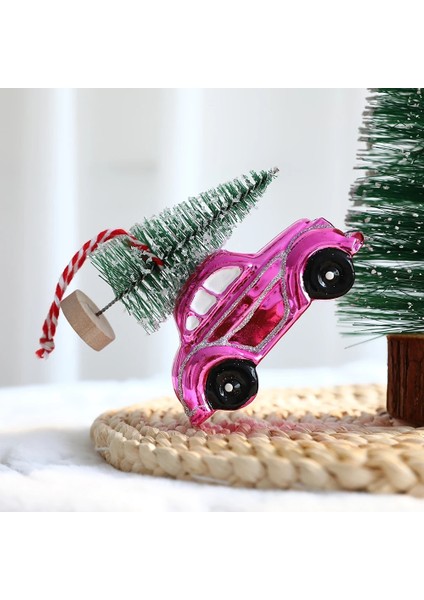 C3-16X7CM Kırmızı Mavi Noel Araba Ağacı Süsleri ile 2023 Navidad Noel Dekorasyon Noel Ağacı Kolye Yeni Yıl Partisi Çocuklar Için Hediyeler (Yurt Dışından)