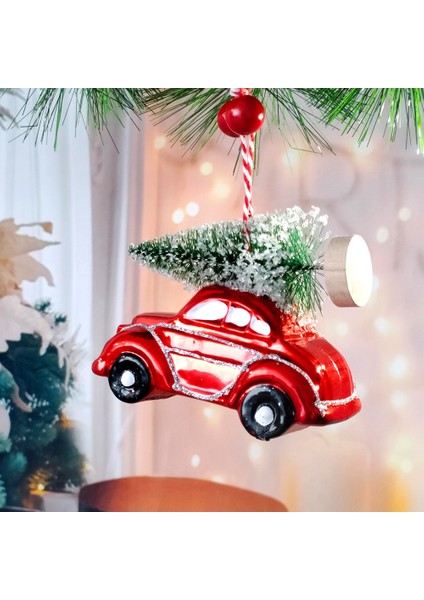 C3-16X7CM Kırmızı Mavi Noel Araba Ağacı Süsleri ile 2023 Navidad Noel Dekorasyon Noel Ağacı Kolye Yeni Yıl Partisi Çocuklar Için Hediyeler (Yurt Dışından)