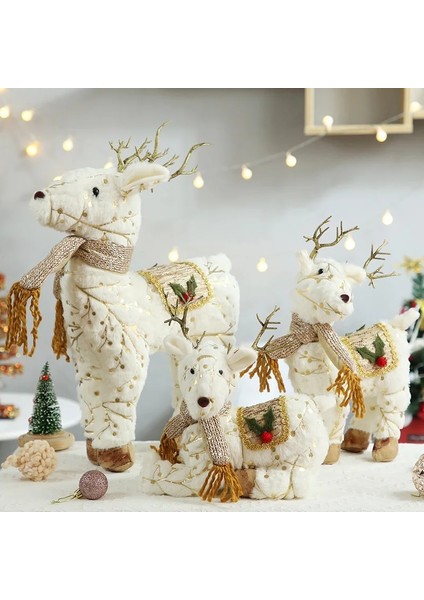 366-3 Elk Noel Partisi Dekorasyon Bebek Noel Dekorasyon Ağacı Için Noel Baba Kardan Adam Oyuncaklar Figürler Decorazioni (Yurt Dışından)