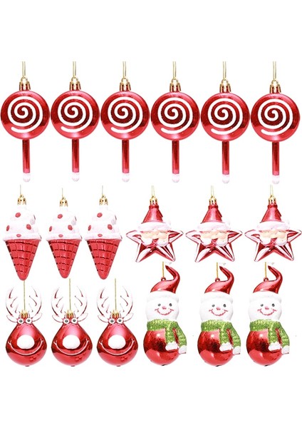 15 Cm-Kırmızı Koltuk Değneği 2023 Noel Ev Dekorasyonu Lolipop Elk Kardan Adam Noel Ağacı Asılı Kolye Noel Natale Noel Hediyeleri Yeni Yıl Süsler (Yurt Dışından)