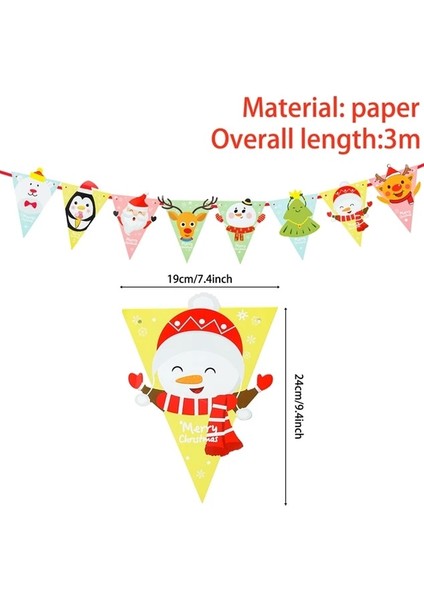 Noel Banner 20 Noel Banner 2023 Ev Için Merry Christmas Süslemeleri Çelenk Noel Baba Navidad Doğum Noel Hediyesi Noel Dekor Yeni Yıl 2024 (Yurt Dışından)