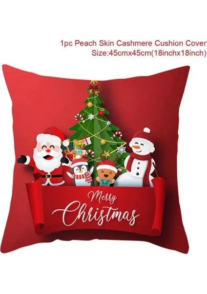 31 Noel Baba Yastık Kılıfı Mutlu Yeni Yıl 2023 Noel Hediyeleri 2022 Yılbaşı Dekoru Ev Mutlu Noeller Süs Navidad Doğum Noel Hediyeleri (Yurt Dışından)