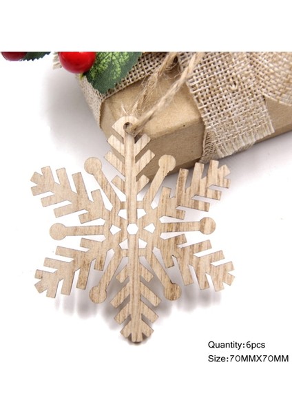 6 Adet-B 6 Adet/grup Vintage Noel Kar Taneleri Ahşap Kolye Süsler Ahşap El Sanatları Çocuk Oyuncakları Noel Süslemeleri Ağacı Süsler Hediyeler (Yurt Dışından)