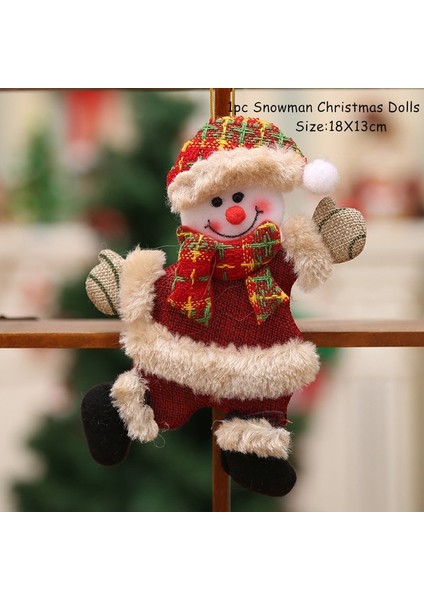 20--Kardan Adam Noel Peluş Noel Baba Kardan Adam Elk Melek Bebek Noel Navidad Ağacı Süsler Ev Yeni Yıl Hediyeleri Için Noel Süslemeleri Oyuncak (Yurt Dışından)