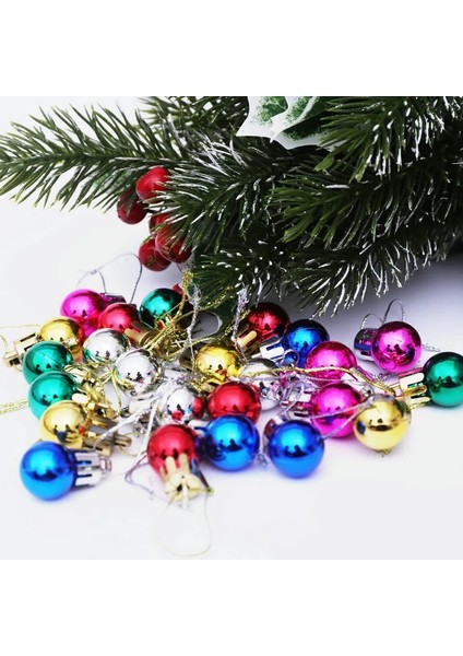 Altın 2 cm 24 Adet 2 cm Renkli Noel Topları Kolye Noel Dekorasyon Ev Için Yeni Yıl 2023 Noel Hediyeleri Navidad 2022 Dekor Süsleme (Yurt Dışından) fırsatları