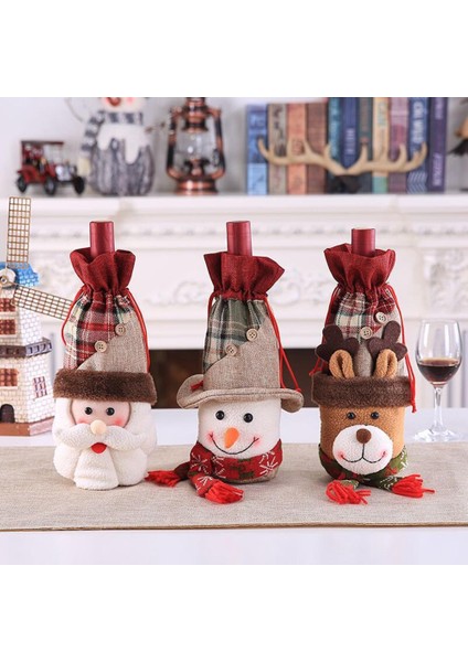 Şişe Kapağı 5 Noel Şarap Şişesi Kapağı Ev Için Mutlu Noel Dekor 2022 Navidad Noel Noel Süsleri Noel Hediyesi Mutlu Yıllar 2023 (Yurt Dışından)
