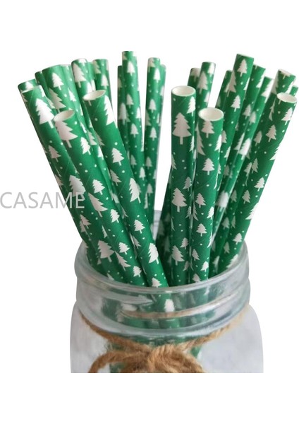 04 25PCS Noel Kağıt Pipetler Kar Tanesi Içme Saman Içme Mutlu Noel Dekorasyonları Ev Noel Yılı Parti Malzemeleri (Yurt Dışından) fırsatları