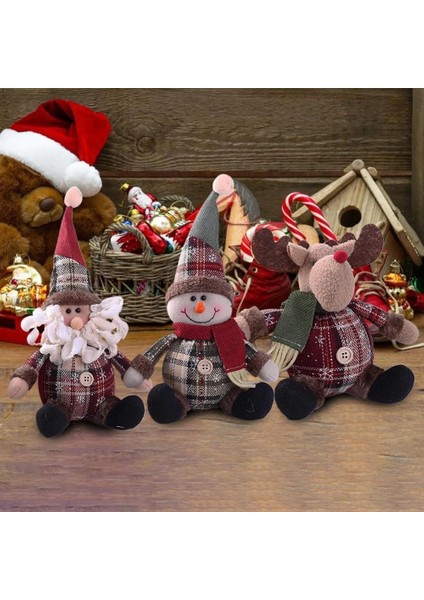 Oturan Kardan Adam Noel Bebekler Noel Baba Kardan Adam Elk Oyuncaklar Noel Figürleri Kırmızı Noel Ağacı Süs Noel Süslemeleri Ev Için Navidad 2021 (Yurt Dışından) indirimleri