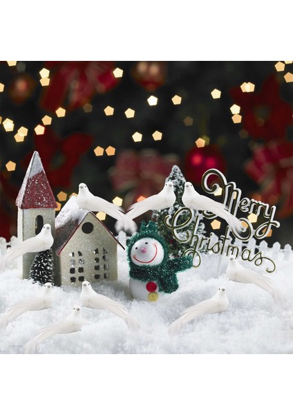 12 Adet 12 Adet Yapay Tüy Kuş Noel Köpük Beyaz Güvercinler Klipsli Yılbaşı Ağacı Dekorasyon Parti Çelenk Çelenk Dekor Süsleme (Yurt Dışından) modelleri