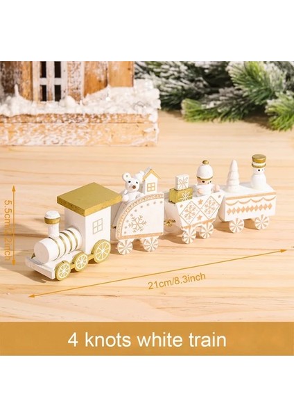 Beyaz Ahşap Noel Tren Süsler Noel Kolye Merry Christmas Süslemeleri Ev Noel Navidad 2022 Yeni Yıl Dekoru 2023 (Yurt Dışından)
