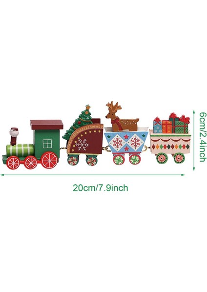 Beyaz Ahşap Noel Tren Süsler Noel Kolye Merry Christmas Süslemeleri Ev Noel Navidad 2022 Yeni Yıl Dekoru 2023 (Yurt Dışından)