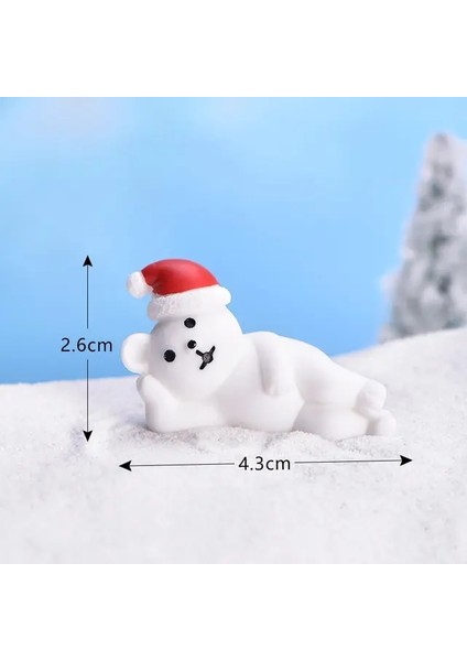 18 1 Adet Mini Reçine Noel Baba Kardan Adam Heykelcik Bonsai Süs Mikro Manzara Noel Süslemeleri Noel Süs Ev Dekor (Yurt Dışından)
