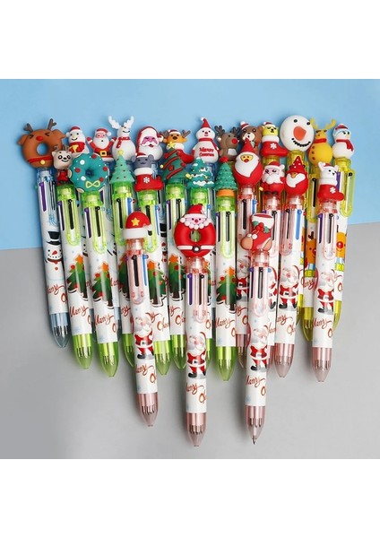 4 Adet Rastgele Renk 4 Adet Noel Baba Kardan Adam Elk Tükenmez Kalem Hediye Noel Partisi Favor Çocuk Noel Hediyesi Noel Noel Hediyesi Giveaway Hatıra Yeni Yıl (Yurt Dışından)