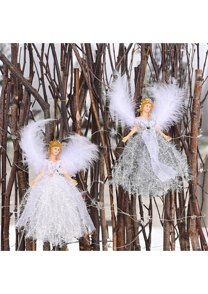 03-Red Noel Tüy Peluş Melek Bebek Asılı Kolye Noel Ağacı Süsler Melek Ev Dekor Dolap Asılı Oyuncak Çocuklar Hediye (Yurt Dışından)