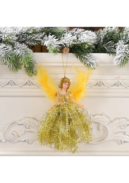 03-Red Noel Tüy Peluş Melek Bebek Asılı Kolye Noel Ağacı Süsler Melek Ev Dekor Dolap Asılı Oyuncak Çocuklar Hediye (Yurt Dışından)