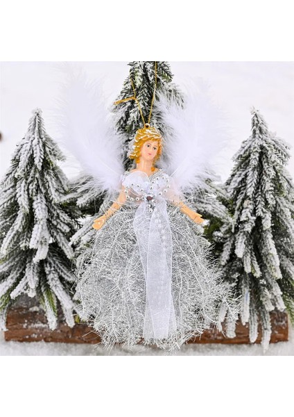 03-Red Noel Tüy Peluş Melek Bebek Asılı Kolye Noel Ağacı Süsler Melek Ev Dekor Dolap Asılı Oyuncak Çocuklar Hediye (Yurt Dışından)